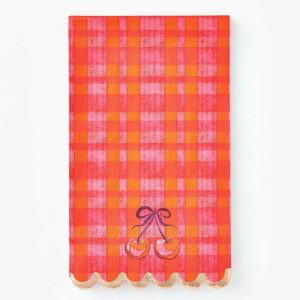 Scalloped Cherry Guest Napkin S/20