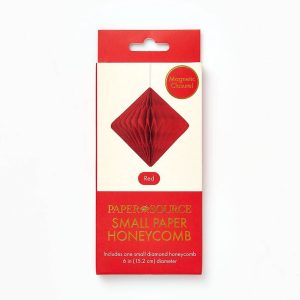 Diamond Paper Honeycomb Ball.Red.Small 6 inches
