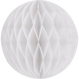 White Med Paper Honeycomb Sphere