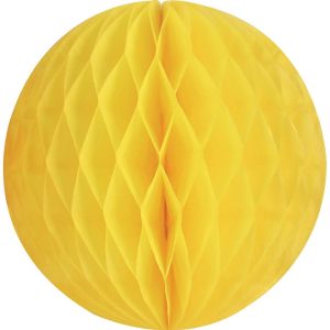 Yellow SM Paper Honeycomb Sphere