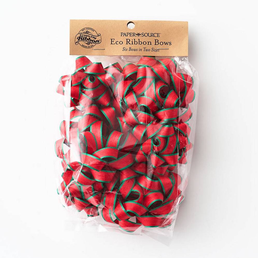 Red/Green Christmas Bow Bag S/6 - Image 2