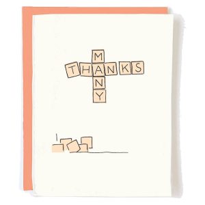 Letter Tiles Thank You Card