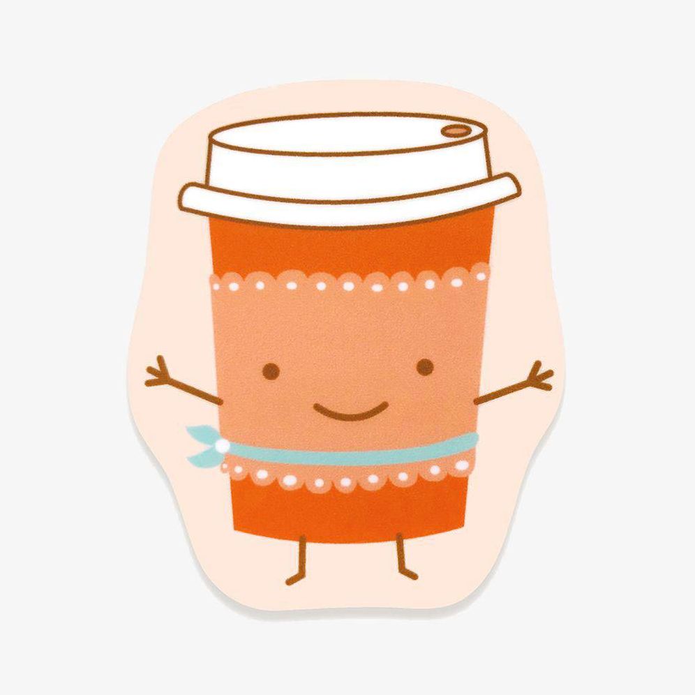 Thanks A Latte Sticker Greeting Card - Image 2