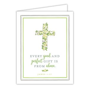 Green Glitter James 1:17 Greeting Card