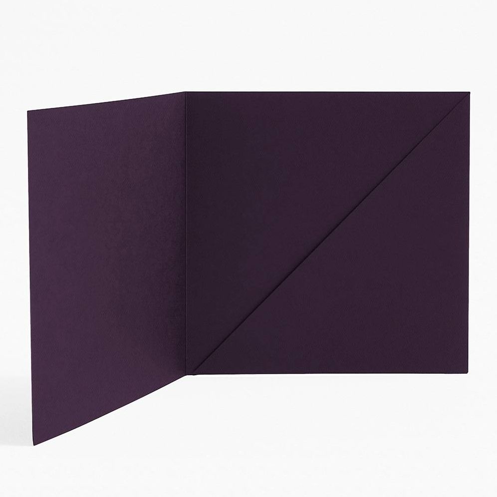5.5 Square Aubergine Diagonal Folders - Image 2