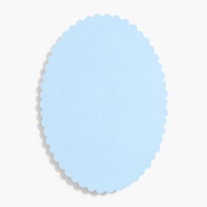 Scallop 4 Bar Bluebell Oval Cards