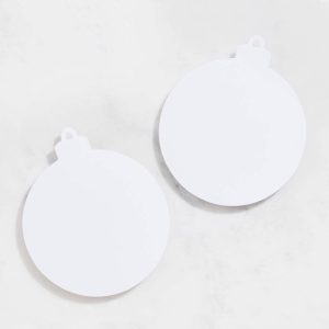 Pure White Ornament Shaped Cards