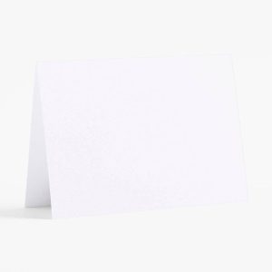 Pure White 4 Bar Folded Cards