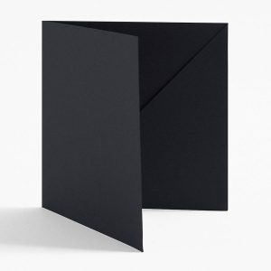 5.5 Square Black Diagonal Folders