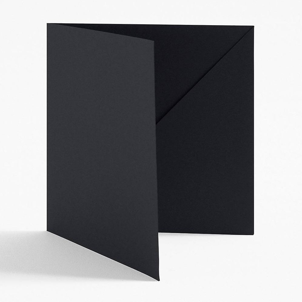 5.5 Square Black Diagonal Folders