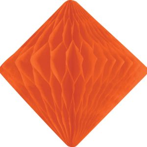 Orange Diamond Paper Honeycomb 15cm