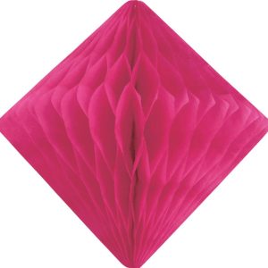 Fuschia Diamond Paper Honeycomb 15cm