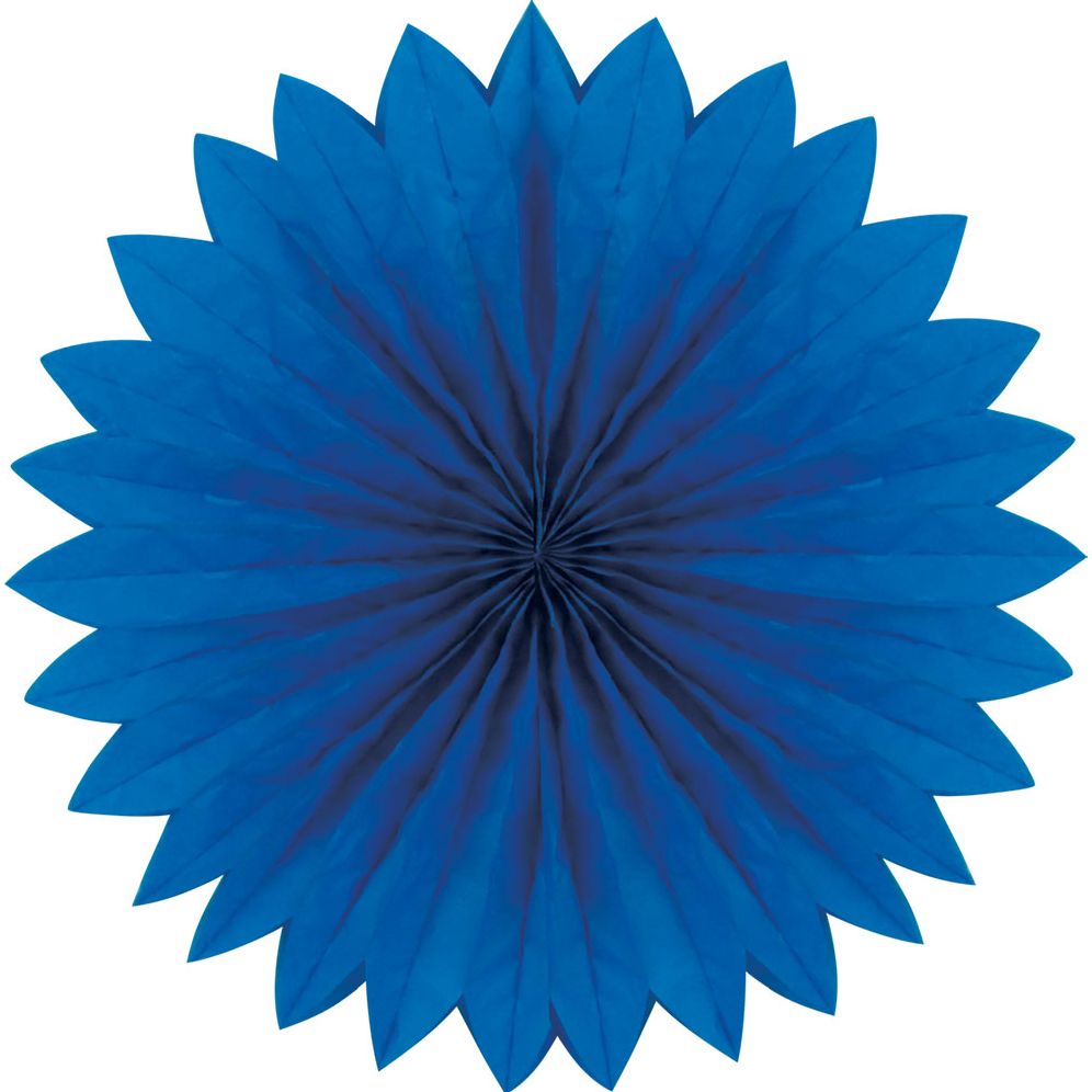 Plain fan. 40cm. Blue