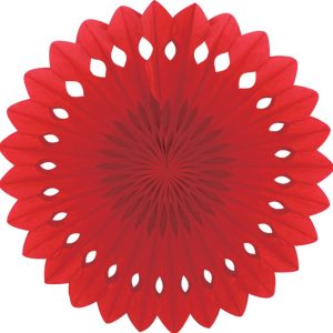 Detailed fan. 30cm. Red