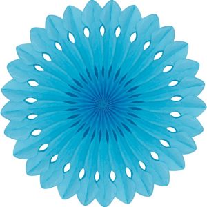 Detailed fan. 30cm. Light Blue