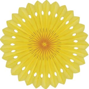 Detailed fan. 30cm. Yellow