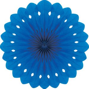 Detailed fan. 30cm. Blue