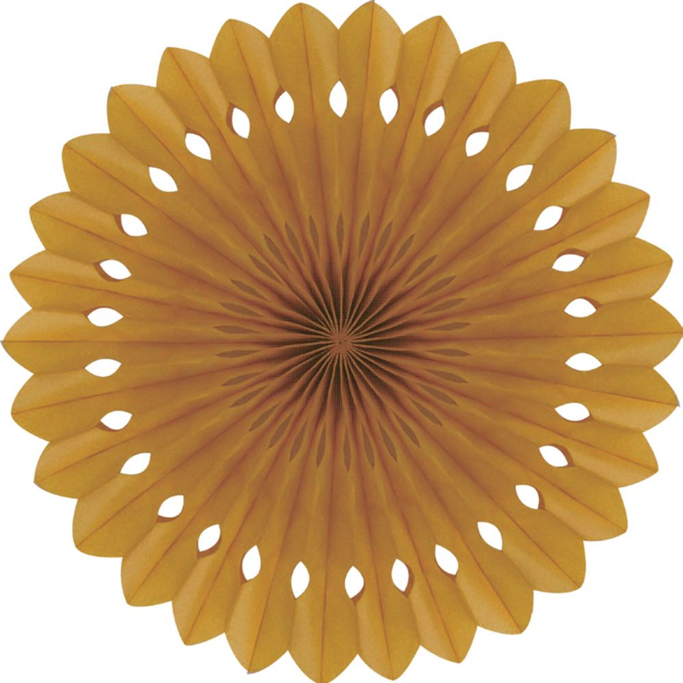 Detailed fan. 30cm. Gold