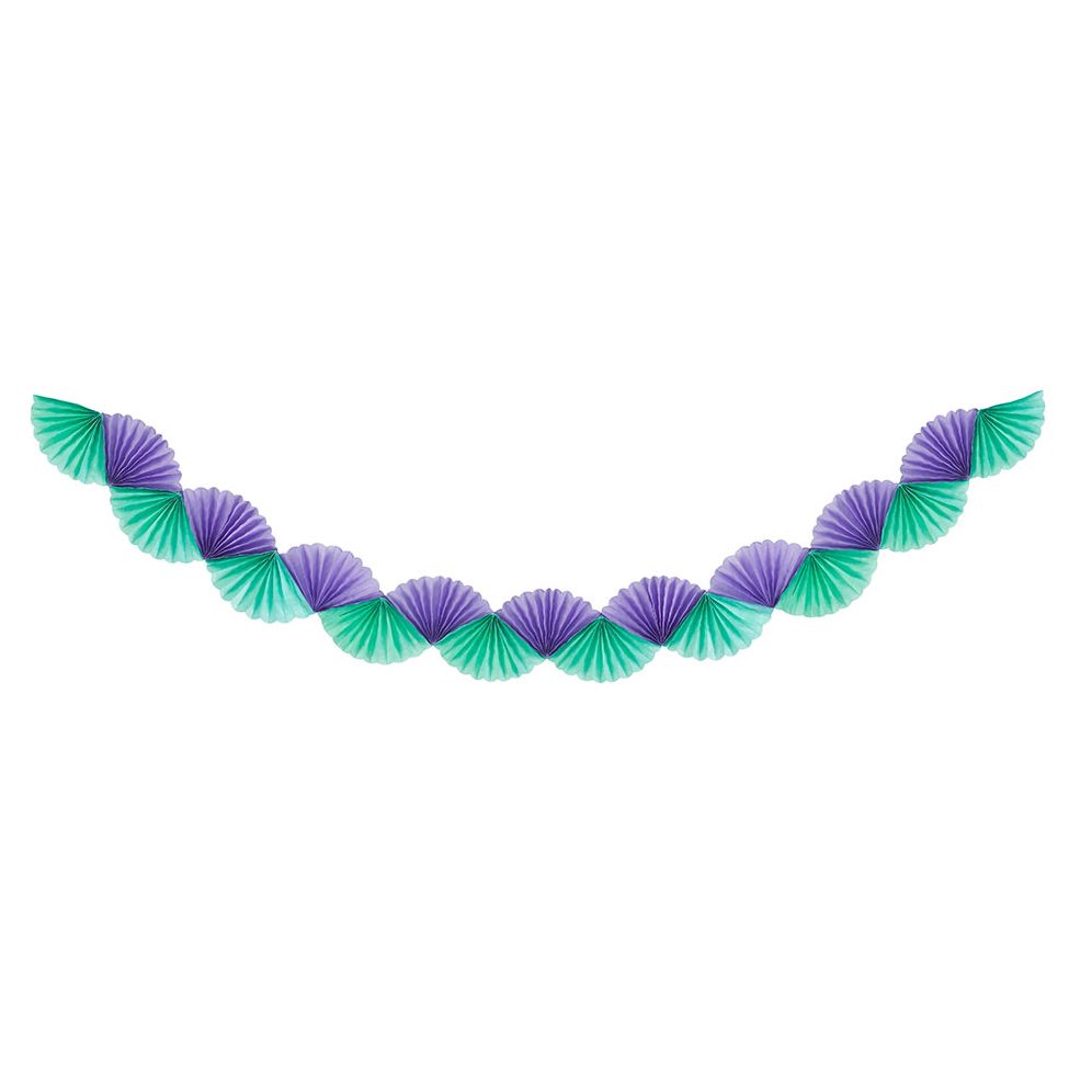 Tissue Paper Garland.Mint/Light Purple