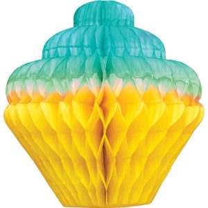 Honeycomb Cupcake. Light Blue