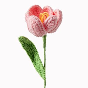 Light Pink Tulip Crochet Flower