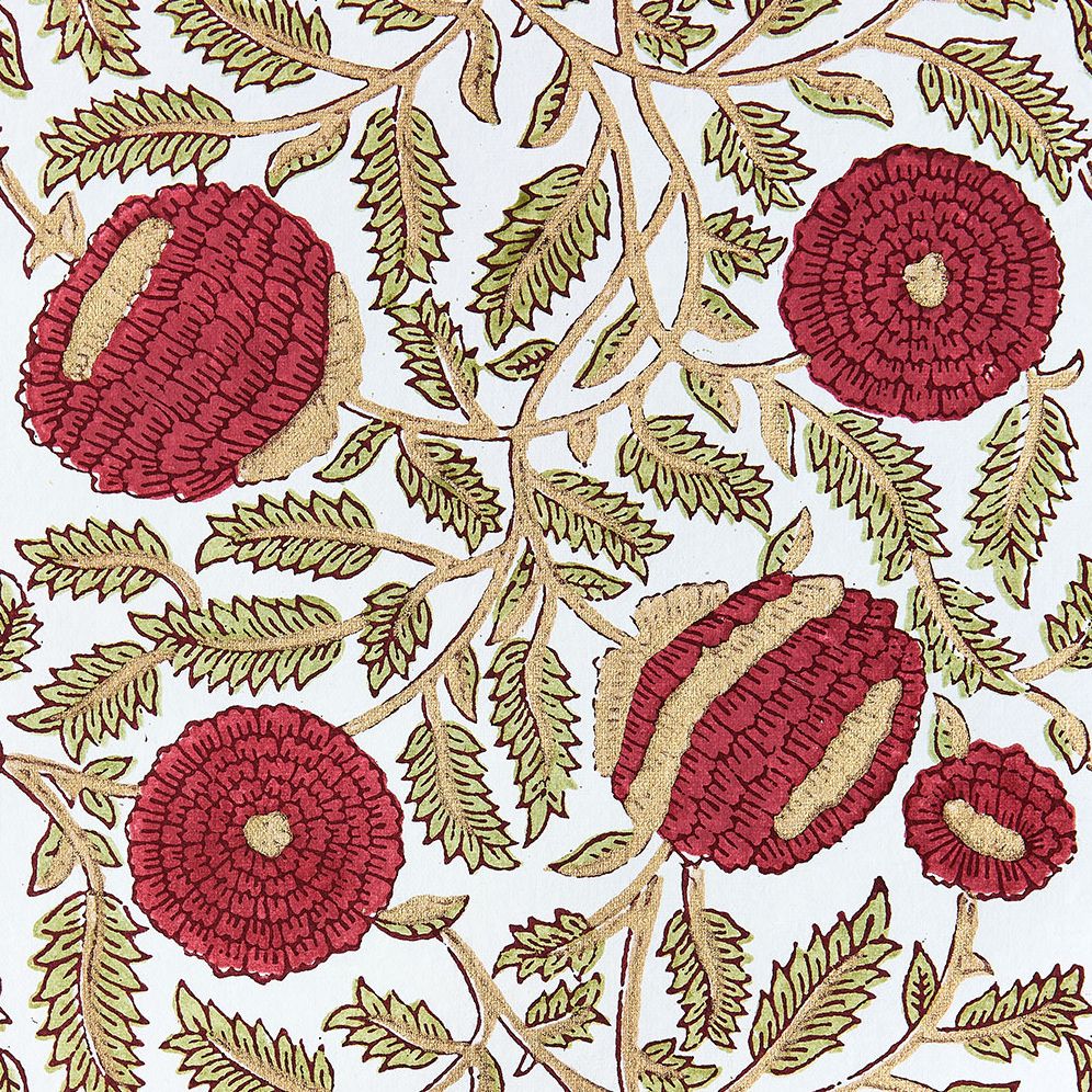 Marigold Glitz Scarlet Handmade Paper - Image 2