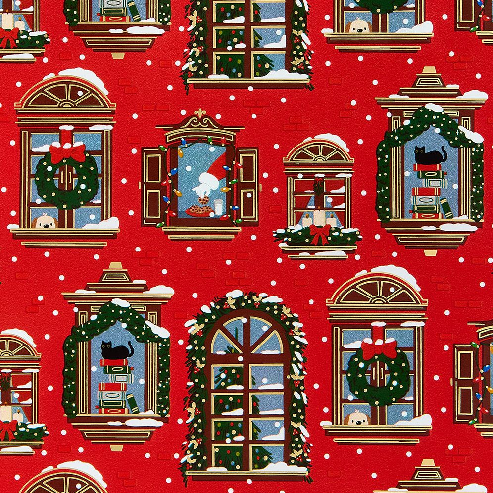 Holiday Windows Stone Wrapping Paper - Image 3