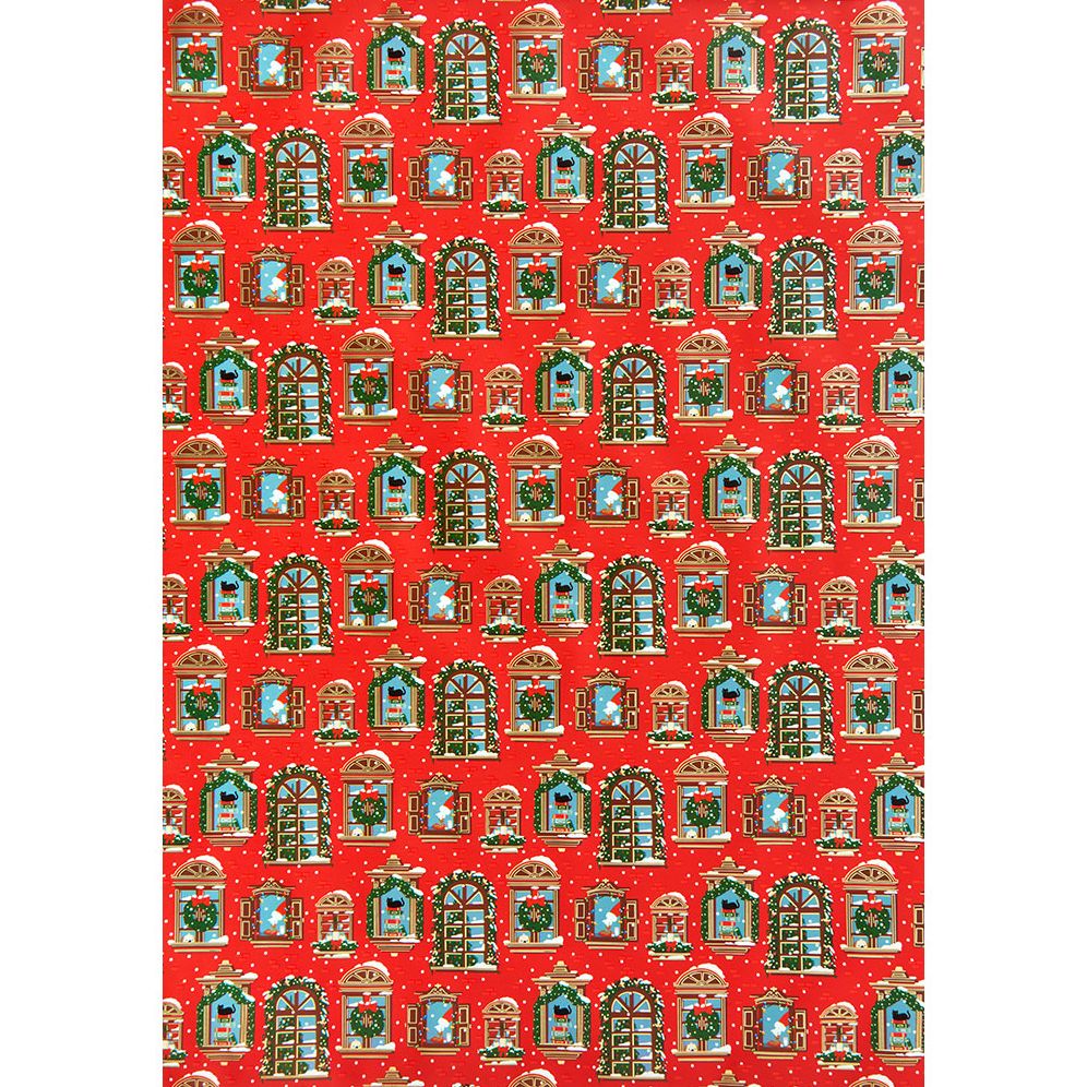Holiday Windows Stone Wrapping Paper - Image 4