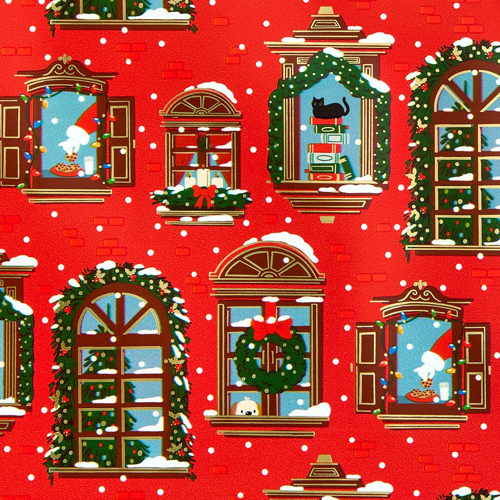 Holiday Windows Stone Wrapping Paper - Image 5
