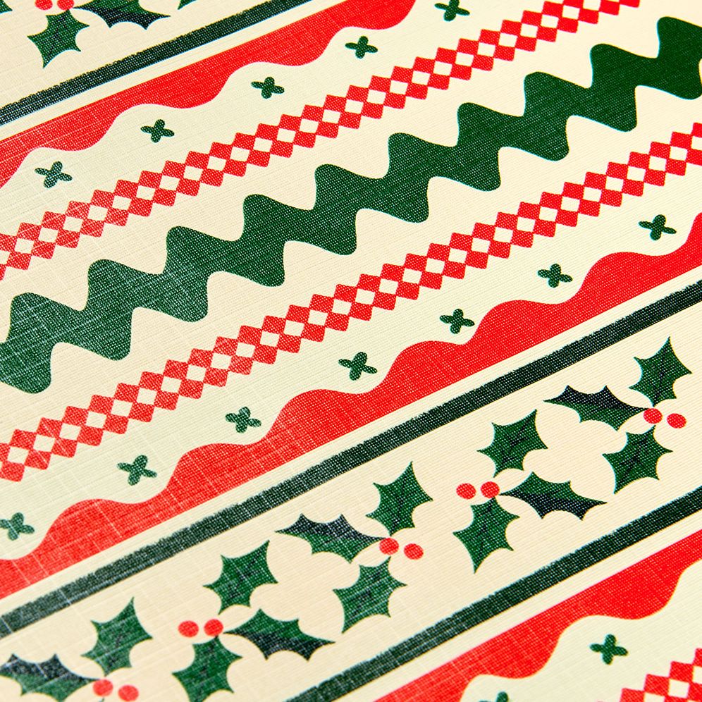 Holly Ricrac Textured Wrapping Paper - Image 3