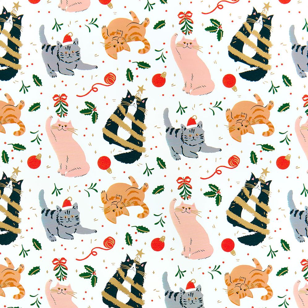 Christmas Cats Wrapping Paper - Image 3