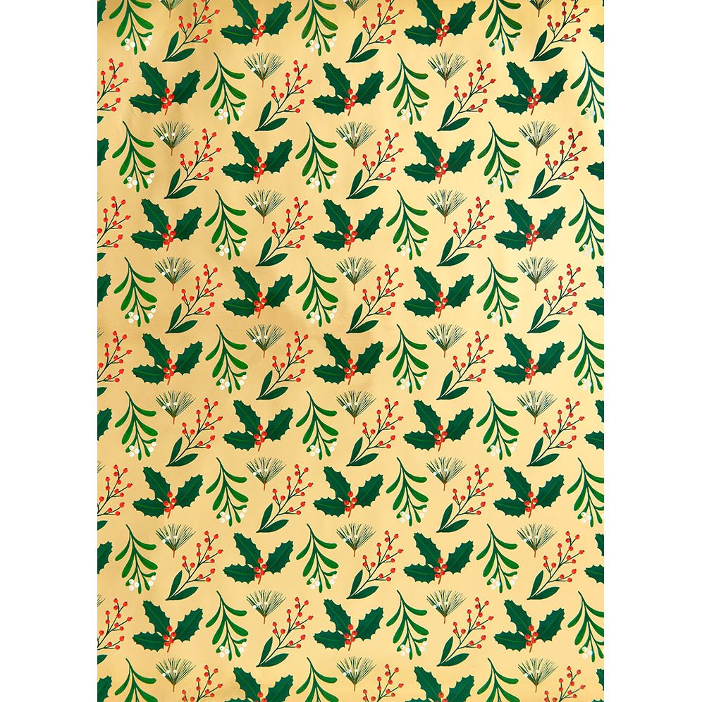 Winter Botanical Foil Wrapping Paper - Image 2