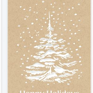 Christmas White Tree Stationery Set