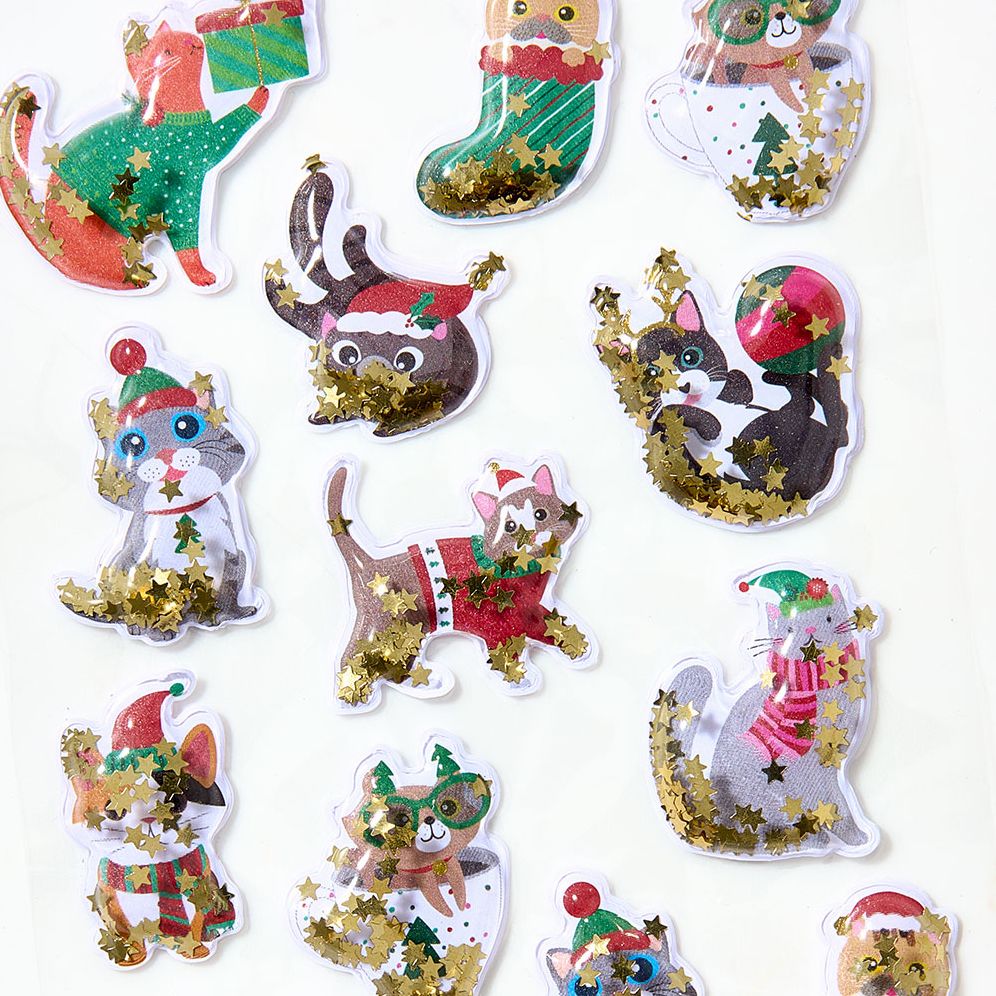 Holiday Cats Shaker Sticker Sheet - Image 3