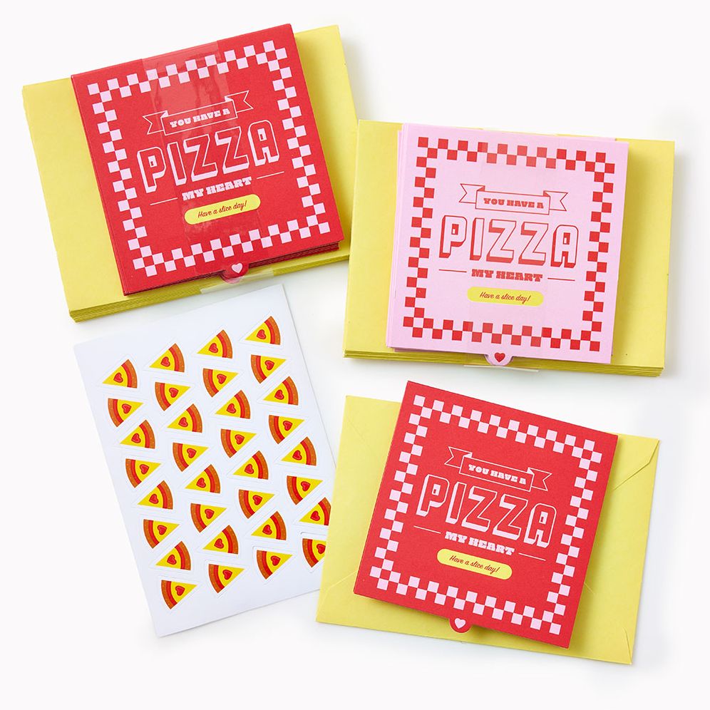 Valentines Pizza Classroom Stationery Set - Image 2