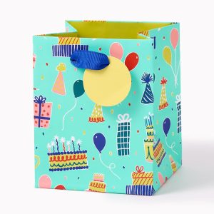 Birthday Icons Small Square Gift Bag