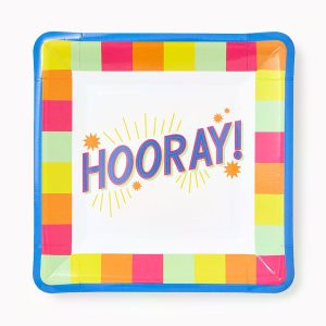 Checkered Hooray Small Plate Set of 10