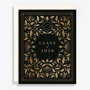 Gilded Class of 2026 Graduation Card