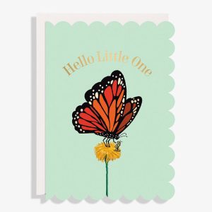 Hello Little One Butterflies Baby Card