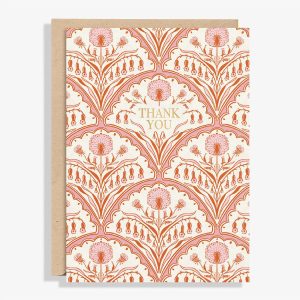 Scalloped Floral Thank You Card