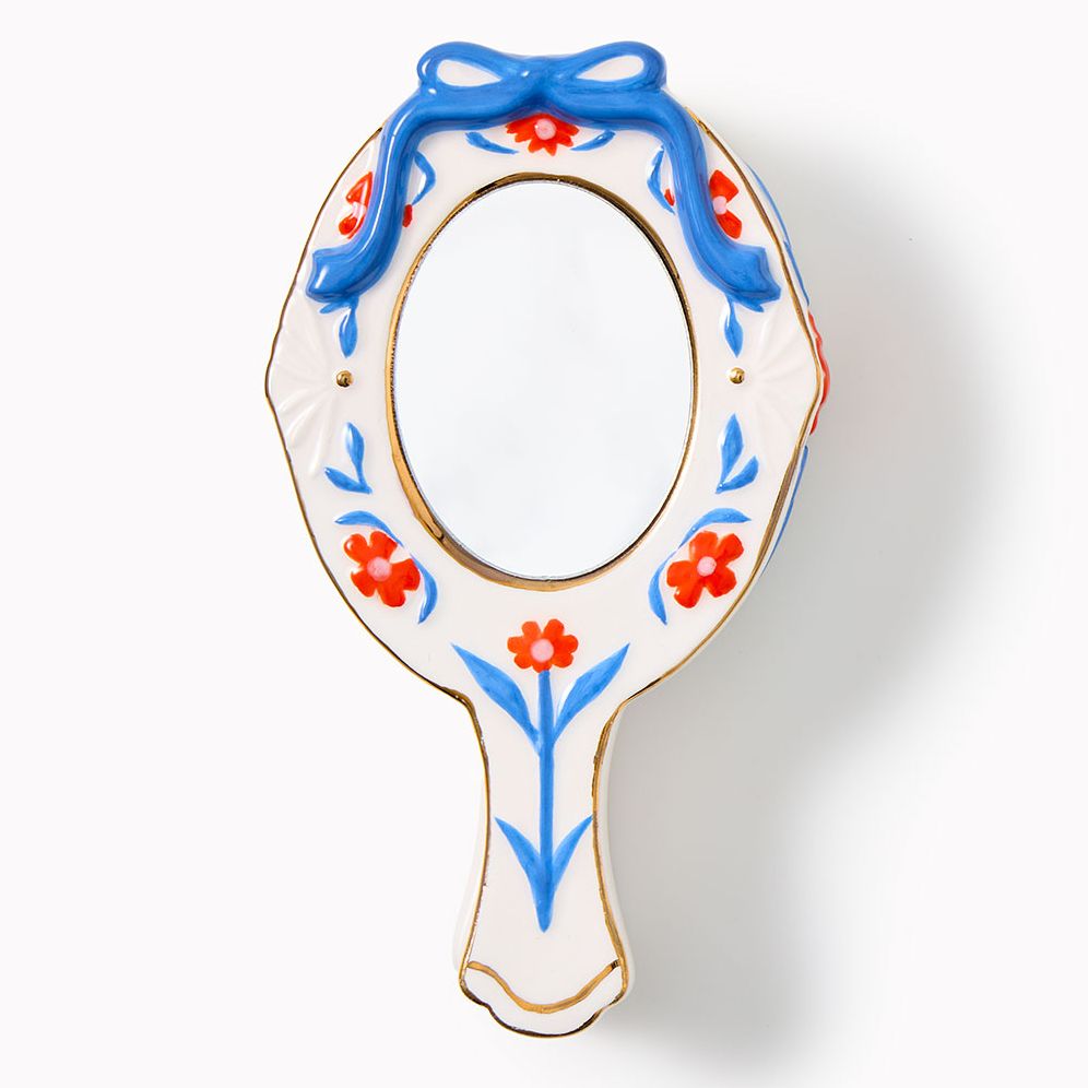 Floral Mirror Lidded Trinket Dish - Image 2