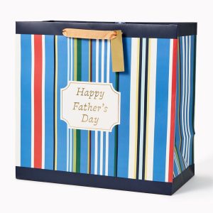 Father's Day Stripes Large Gift Bag