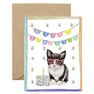 Birthday Cat Greeting Card