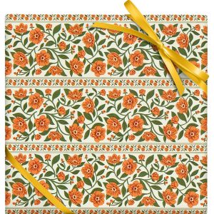 Tapestry Floral Textured Roll Wrap