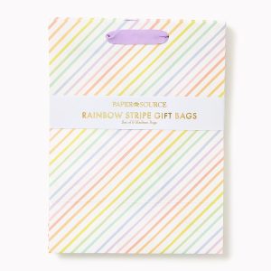 Rainbow Stripe Medium Set of Gift Bags