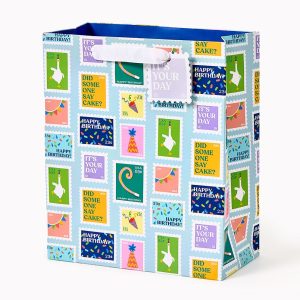 Birthday Stamps Medium Gift Bag