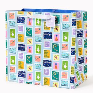 Birthday Stamps Large Gift Bag