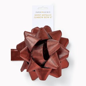 Copper Metallic Jumbo Bow 6