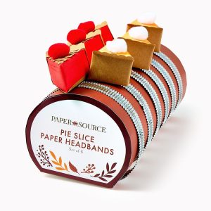 Pie Slice Paper Headbands Set of 6