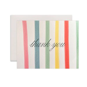 Ribbon Stripe Thank You Card